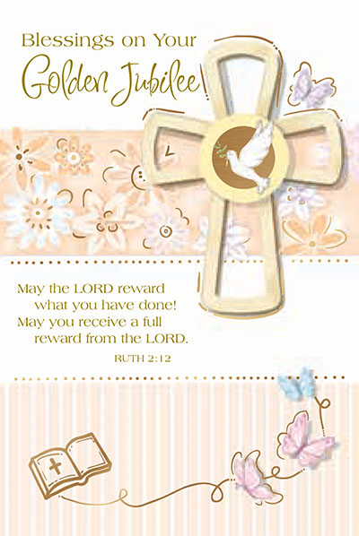 89664 golden (50th) jubilee - 4 1/2" x 6 3/4" - Gold Foil Decoration 